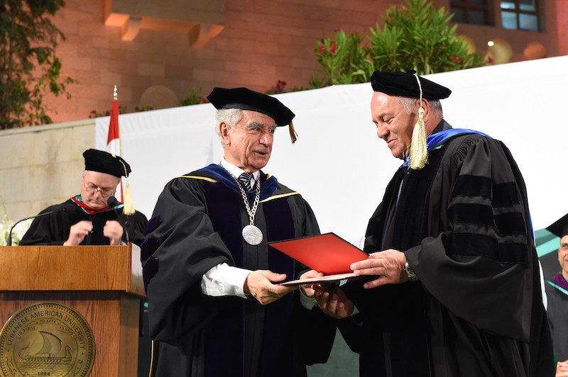 Joseph Ghossoub earns Honorary Doctoral degree from LAU